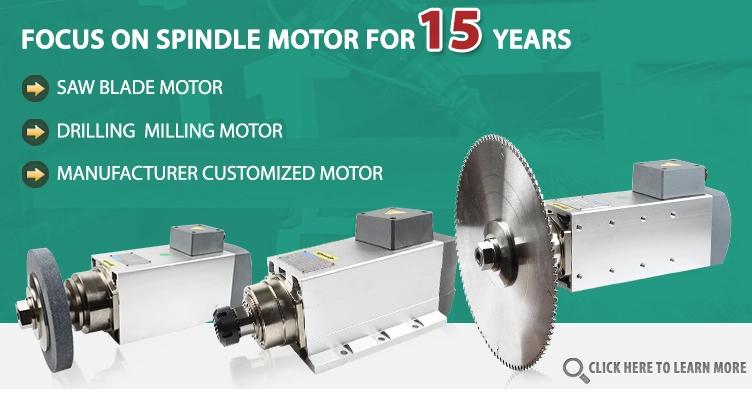 Air Cooled Three-Phase CNC Milling Electric Spindle Motor with 3kw Er32 3000rpm